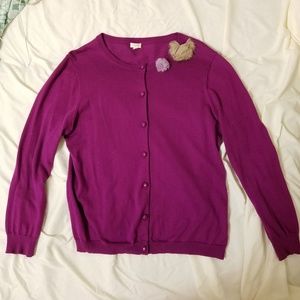 J.Crew Factory Purple Cardigan